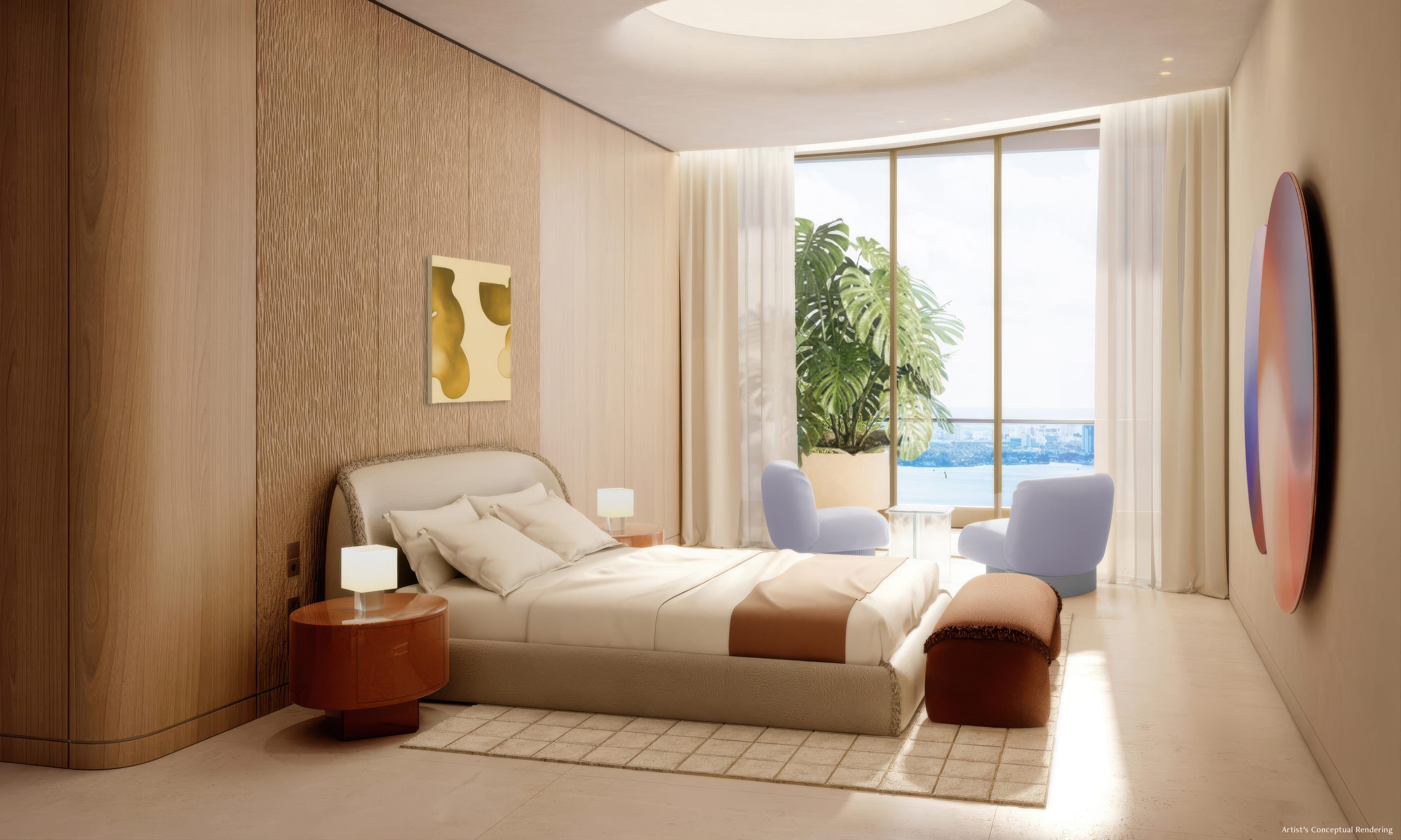 Bedroom with bay view