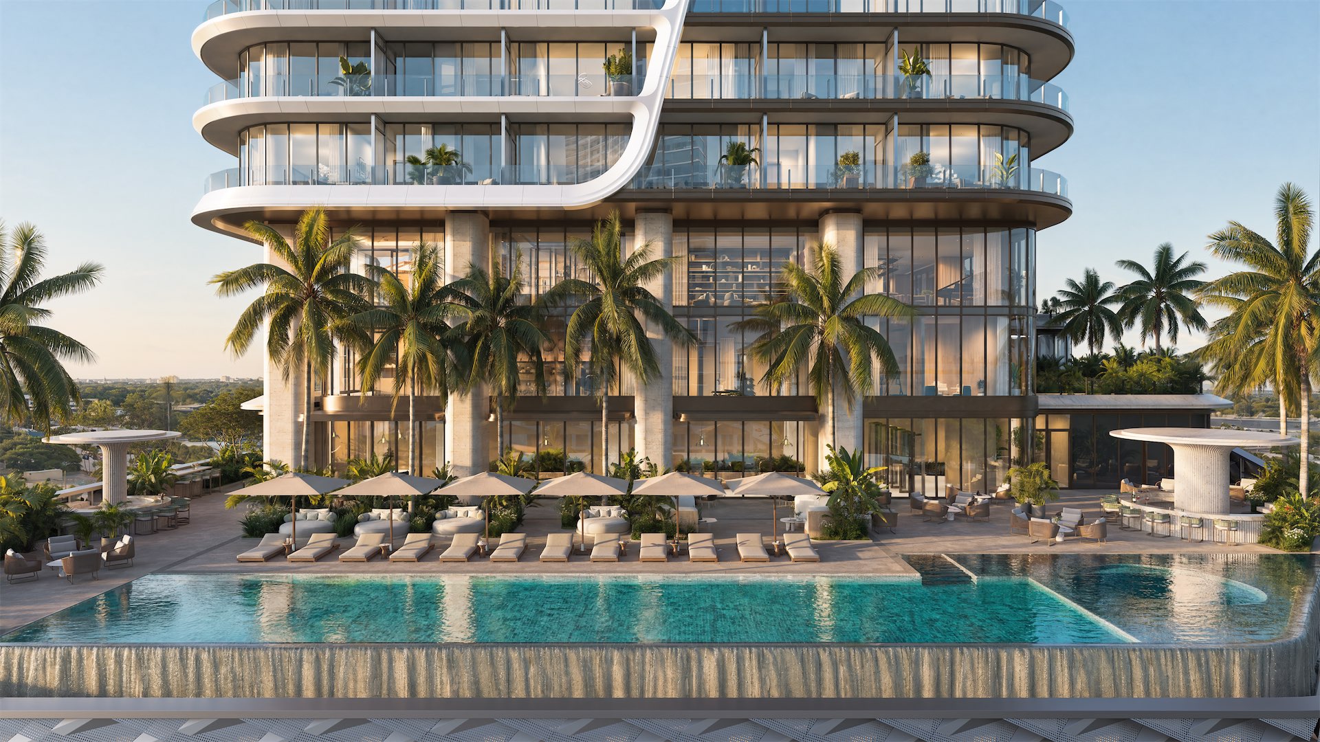 Amenity pool deck
