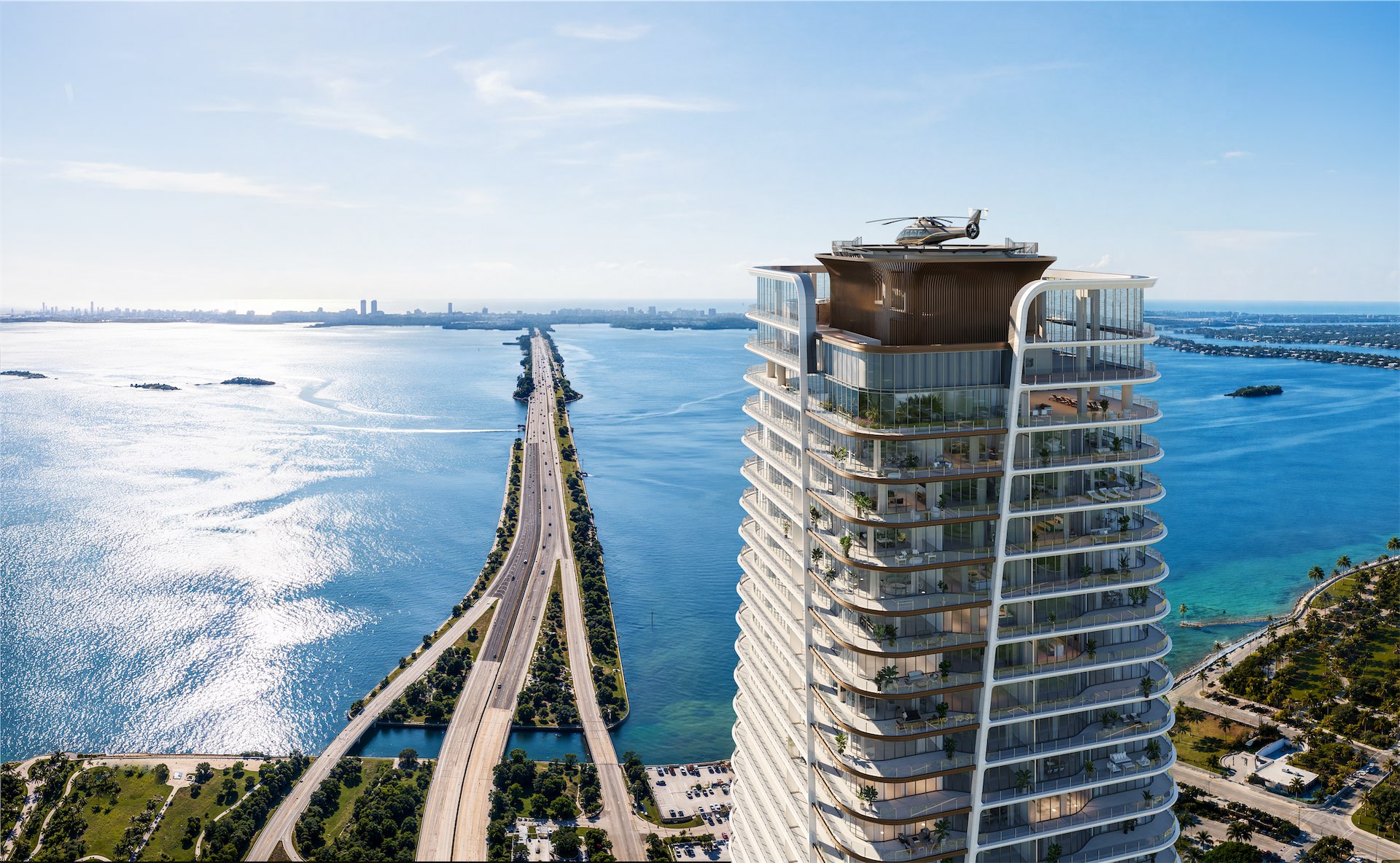 Tower / architecture, featuring signature helipad